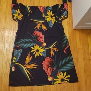 floral off shoulder dress